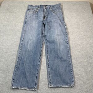 Nautica Jeans Men 36x30 Blue Straight Leg‎ Light Wash Denim Casual Vintage